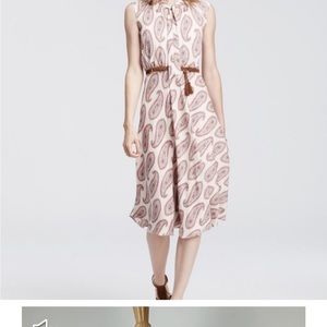 Ann Taylor Sleeveless Paisley Tie Neck Dress Size 10 NWT